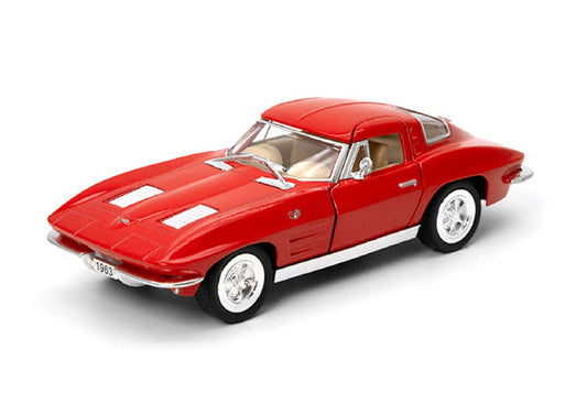 Kinsmart 1963 Corvette Sting Ray 1:36 Scale Die Cast Metal Model Toy Sports Car